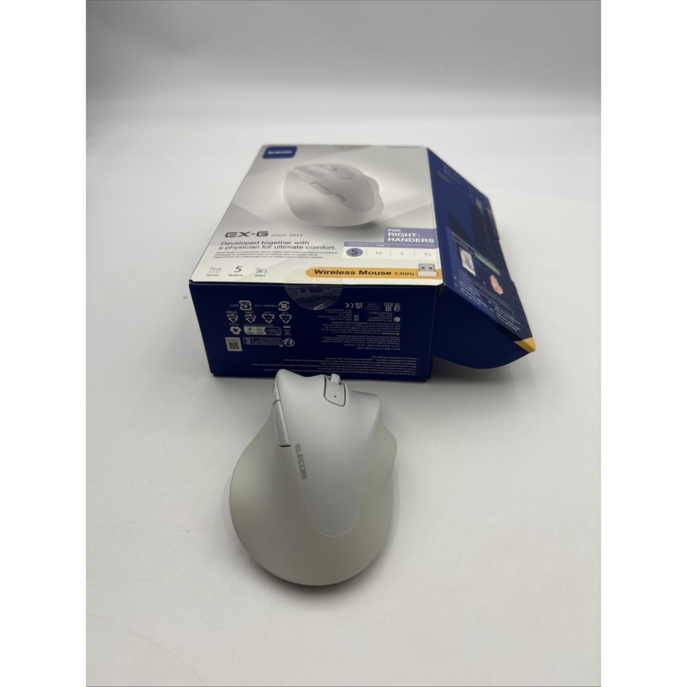 Elecom Wireless Mouse 2.4GHz 5 Buttons, Silent Click, Size:small
